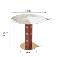 Voxhome Drop Shipping Ensemble table et chaises ronde moderne en pierre frittée 2 4 places Bistro Breakfast Coffee Shop