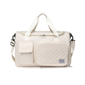 Quilted Waterproof Travel Duffel <b>Bag</b> Large Capacity <b>Overnight</b> Shoulder <b>Bag</b> Dry Wet Separation Support Custom Logo - Product Image 1