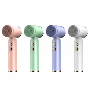 แปรงทำความสะอาดผิวหน้าแบบพกพา ซิลิโคนร้อน-เย็น ขัดผิว ขจัดสิ่งสกปรก แปรงทำความสะอาดผิวหน้าระบบโซนิคไฟฟ้า - Product Image 2