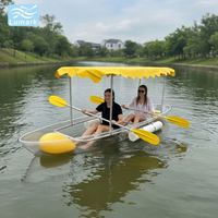 Sac flottant latéral transparent pour siège de kayak, pare-soleil Bimini avec double pagaie pour la pêche, fabriqué en Chine par Lumark, anti-rayures