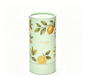 Boîte cylindrique et emballage en tube en papier kraft 100 % recyclable et écologique avec marquage à chaud pour bougies, cosmétiques et parfums - Product Image 2