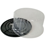 Boîte à gâteau transparente et jetable, 50 pièces 14 ", récipients ronds en plastique transparent avec couvercle dôme pour gâteaux