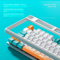LEAVEN H96 2.4Ghz Keyboard Mekanik Nirkabel RGB Backlit-Programmable Anti-Ghosting USB Type-C untuk Desktop/Laptop/Tablet Baru