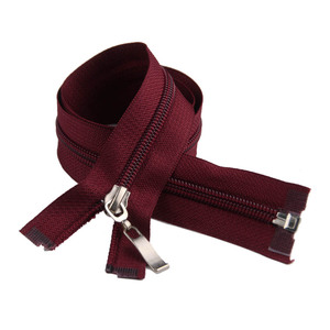 Chất lượng cao mở rượu vang Màu Đỏ <span class=keywords><strong>nylon</strong></span> dây kéo với thanh trượt bền cho quần áo và giày dép - Product Image 1