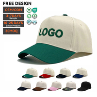 Gorra de Béisbol de Sarga de Algodón con Logotipo Personalizado OEM, 6 Paneles, Bordado, Correa Ajustable, Deportiva, Casual, para Hombre