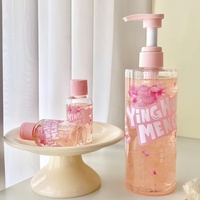 Coffret de gel douche et de lavage corporel nourrissant anti-âge à base de pétales de fleurs naturelles, cadeau de Noël luxueux pour femmes, tous types de peau