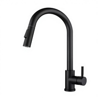 Robinet de cuisine moderne en acier inoxydable, rotation à 360°, robinet mélangeur d'eau froide et chaude extensible