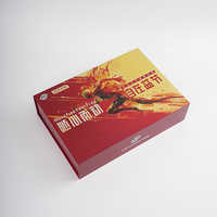 Emballage personnalisé pour compléments alimentaires, boîte cadeau rigide à fermeture magnétique rouge imprimée avec insert en éponge