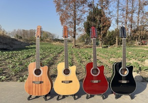<span class=keywords><strong>Precio</strong></span> de Mayoreo <span class=keywords><strong>Guitarra</strong></span> Electroacústica Aiersi de <span class=keywords><strong>12</strong></span> <span class=keywords><strong>Cuerdas</strong></span> 41 Pulgadas Dreadnought Color Blanco con Logo Personalizado Instrumento de Cuerda Folclórico - Product Image 2