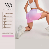 Meilleure vente Leggings de compression taille haute pour soulever les fesses Leggings de fitness sans couture dégradé rose contrôle du ventre Leggings pour femmes Shorts