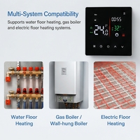 Termostato Inteligente Wifi de Alta Calidad Hecho en China, Opciones de Carga de 3A/16A/25A, Compatibilidad Universal con el Sistema Eléctrico Doméstico Global