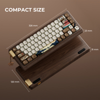 Clavier mécanique XVX MU68 Thème FujiWave Clavier mécanique de jeu filaire USB-C rétroéclairé RVB avec touches programmables