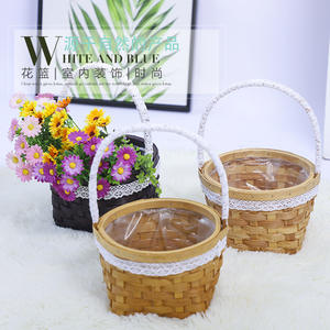 Hoye Crafts cesto di vimini fatto a mano cestini per la decorazione della casa popolari cesto di fiori intrecciati in stile pastorale - Product Image 5