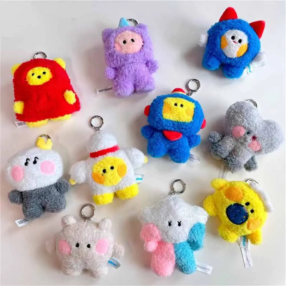 KPOP Keychain TREASURE TRUZ Cartoon Plush Doll Chaveiro Pingente Saco Acessórios HIKUN CHILL ROMY PODONG BONBON Fans Gift