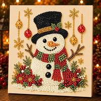 Kit d'art DIY Silhouette de Sorcière de Noël en Perles, Peinture Diamant 3D Acrylique, Citrouille et Lune Effrayantes, Décoration Murale Faite Main, Cadeau Moderne