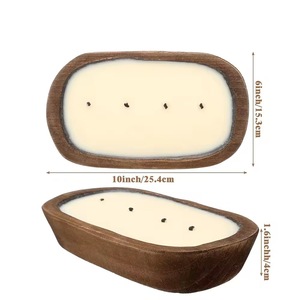 Ciotola di pasta naturale di cera di soia in legno nautica portacandele fiori secchi infuso olio essenziale legno artigianato scatole di legno cartelli da parete - Product Image 6