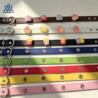 Collier pour chien de style Instagram, nouveau modèle, réglable en cuir avec accessoires décoratifs
