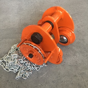 Chariot à poutre manuel de 1 tonne, type à engrenages, pour levage industriel en hauteur - Product Image 3