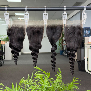 High Quality 2x6 4x4 5x5 hd closure Loose wave Human Hair 10-20inch100% Human Hair Natural Color - Product Image 1