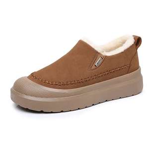 Bottes d'hiver pour hommes, nouvelle tendance de la mode, semelle épaisse, antidérapantes, doublées de polaire, à enfiler, semelle souple, semelle extérieure en caoutchouc - Product Image 6