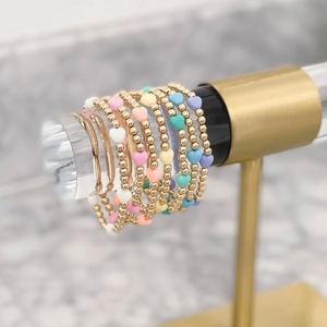 Bracelet Léontine perles de culture coeur & strass | Bella- Pampa - Bijoux de téléphone personnalisés, bracelets et accessoires