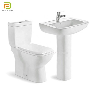 Bán buôn giá rẻ thiết bị vệ sinh Suite <span class=keywords><strong>WC</strong></span> gốm bệ lưu vực hai mảnh nhà vệ sinh kết hợp phòng tắm nhà vệ sinh thiết lập - Product Image 1