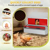 Las mejores almohadillas para nidos de gallinas para puesta de huevos en el patio trasero, caja deslizable para gallinas ponedoras