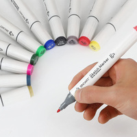 SINOART 168 couleurs double pointes artiste Permanent marqueur à base d'alcool stylo ensemble croquis marqueurs d'alcool fournitures d'art