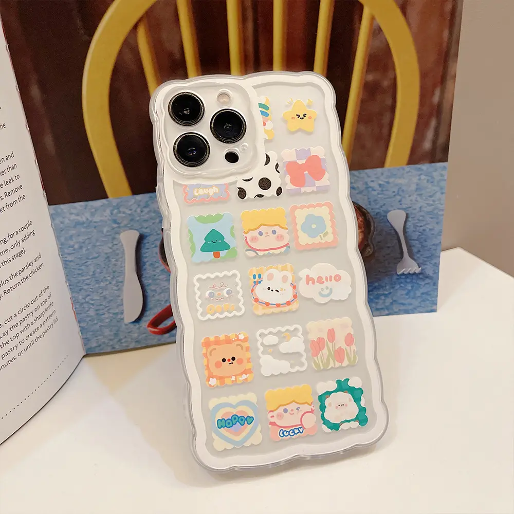 Ins style fashion colorful cute animal mobile phone cover soft phone case suitable for iphone 14 plus pro max