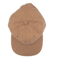 Gorra Snapback de Seis Paneles de Franela de Lana Marrón de Alta Calidad OEM, Nuevo Diseño, Gorra Polo Sin Estructura, Común para las Cuatro Estaciones