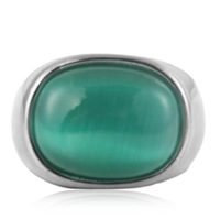 Yunnique Smaragdring für Herren, goldfarben, ovale Lünettenfassung, geometrischer Schmuck, Geschenk, FY27003