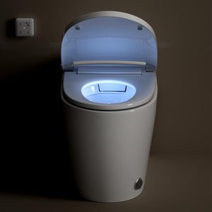 <span class=keywords><strong>WC</strong></span> intelligent minimaliste <span class=keywords><strong>sans</strong></span> réservoir MWD avec bidet intégré, commande latérale, chasse d'eau automatique et siège chauffant pour projets hôteliers - Product Image 5