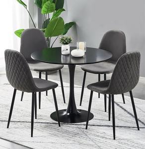 Mesa de comedor redonda, mueble pequeño y mediano de cocina, color blanco - Product Image 4