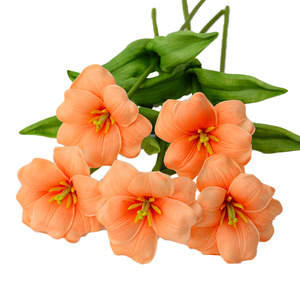 Fleurs artificielles tulipes simulées, toucher réel, décoration de mariage et de maison, lot de 10 pièces - Product Image 5