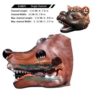 Molde de cabeza de hiena de fantasía, masturbador masculino con forma de pene de animal, copa sexual con orificio único de vagina y boca, juguetes sexuales para el placer masculino - Product Image 6