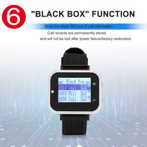 Catel ระบบการโทรไร้สาย, สำหรับพนักงานเสิร์ฟการโทรเพจเจอร์5เครื่องรับสัญญาณนาฬิกา + 24ปุ่มระบบคิวสำหรับร้านอาหาร - Product Image 5