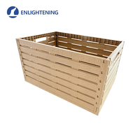 Caisse pliable en plastique pour l'affichage des fruits et légumes en supermarché, en PP, empilable, pliable, gain de place, robuste, pour le stockage