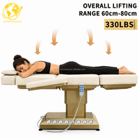 Table de massage électrique professionnelle moderne pour soins de beauté, pliable, réglable en hauteur, en cuir PU, lit d'examen facial pour spa 3