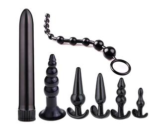 Ensemble de 7 pièces pour jeux de bondage et de soumission, jouets sexuels <span class=keywords><strong>BDSM</strong></span> avec vibrateur à balles et <span class=keywords><strong>plug</strong></span> anal - Product Image 1