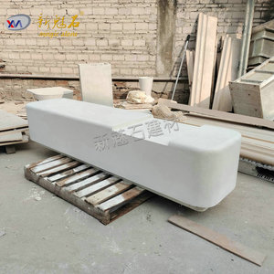 New Magic Stone Grc Concrete Bench Outdoor Durable Anti Corrosion Wood <b>Cement</b> Seat Park Furniture - Product Image 3