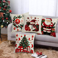 Nouvelle Housse de Coussin de Noël 2026 – Housse de Coussin Père Noël pour Décoration Maison, Canapé et Hôtels