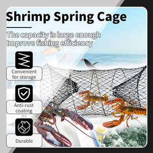 קריסת מלכודת מונofilament מלכודת רשת עם חומר פ לחסילונים ודייג לובסטר - Product Image 2