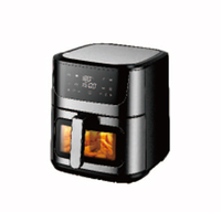 Friteuse à air numérique à double cuve avec grand écran couleur et fenêtre de visualisation, capacités 2.5L, 5.0L, 6.0L, 8L, 9L, 10L, 11L, 12L