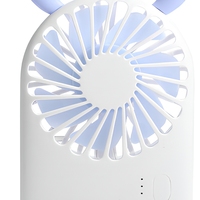 Mini ventilateur portable USB rechargeable avec antenne en forme de cœur, ventilateur de bureau portatif à 3 vitesses, faible bruit pour un usage quotidien