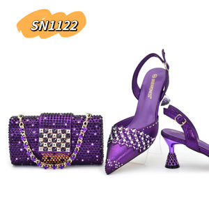 Magnifiques Chaussures et Sacs Assortis pour Femmes, Haute Qualité, Style Nigérian Aso Ebi, Design Nœud Papillon 2026 - Product Image 1