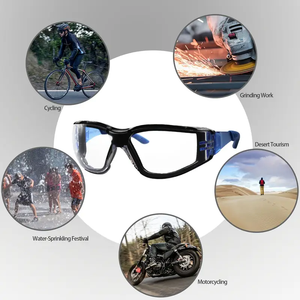 ANSI Z87.1 Foam Padded <strong>Safety</strong> <strong>Glasses</strong> with Foam Lining and Rubber Leg Anti-fog - Product Image 4