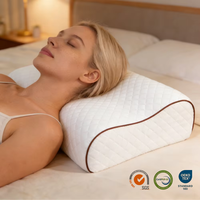 YUE RISE Oreiller en mousse à mémoire de forme à rebond lent, personnalisable, en forme de B, pour le soutien cervical, réglable