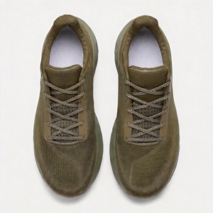 Scarpe da Corsa su Strada per Uomo Verde Oliva con Suola Spessa Curva Ammortizzante Leggera e Assorbente agli Urti con Lacci Zapatillas Hombre OEM - Product Image 3