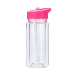 Eco-friendly Transparent Clear Wide-Mouth Leak-Proof Portable Water <b>Bottle</b> with <b>Straw</b> Direct <b>Drinking</b> for Sports and Travel - Product Image 3