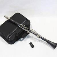 Clarinette Bb en caoutchouc dur de qualité supérieure avec clés nickelées, finition mate, système de clés 17 touches et 6 anneaux, double barillet 65 mm et 67 mm